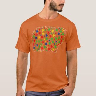 Schweine der lustigen Guinea Puzzle Pieces Autismu T-Shirt