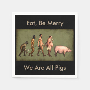 Schweine Devolution des menschlichen Papiers Napki Serviette