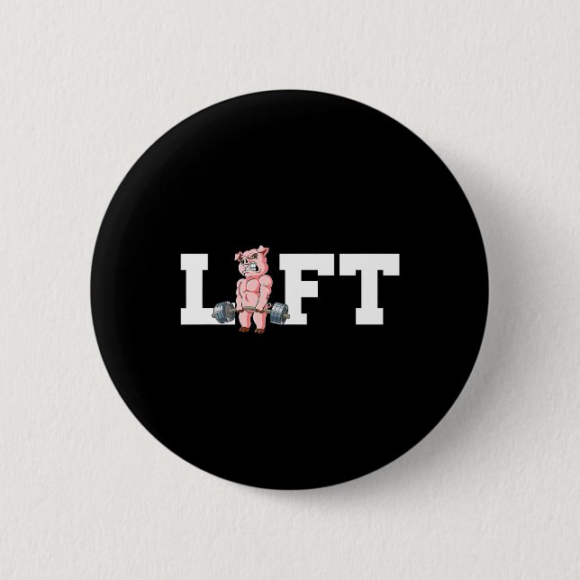 Schweine-Fahrstuhl Button (Vorderseite)