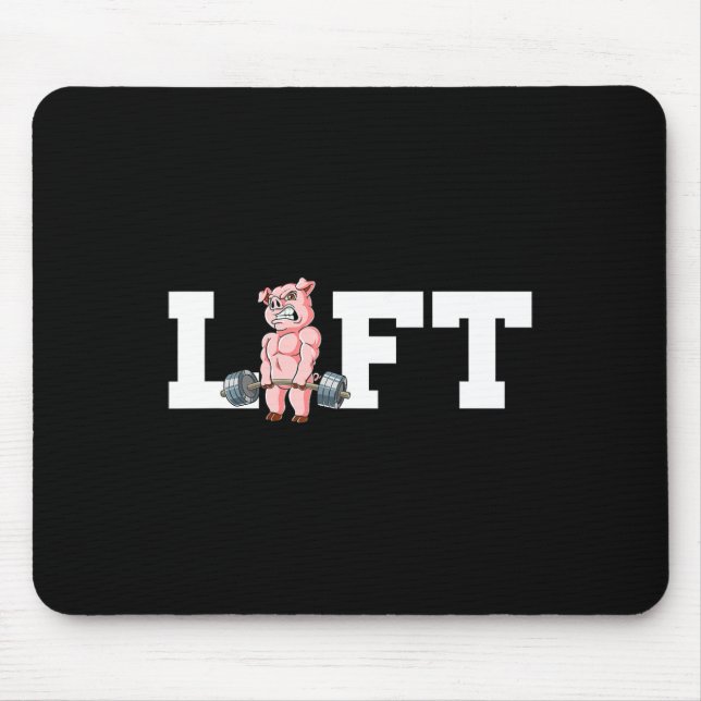 Schweine-Fahrstuhl Mousepad (Vorne)