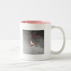 Schweine-Fliege Zweifarbige Tasse