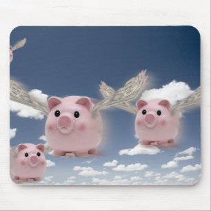 Schweine fliegen mousepad