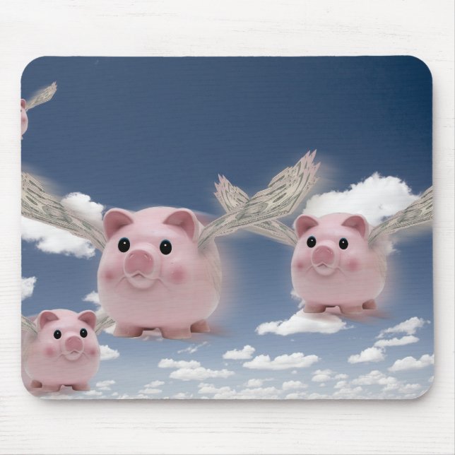 Schweine fliegen mousepad (Vorne)