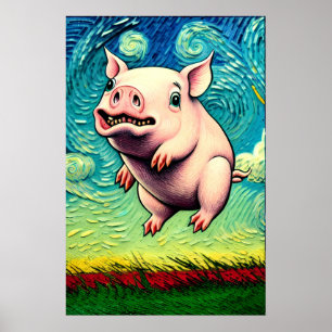 Schweine fliegen poster
