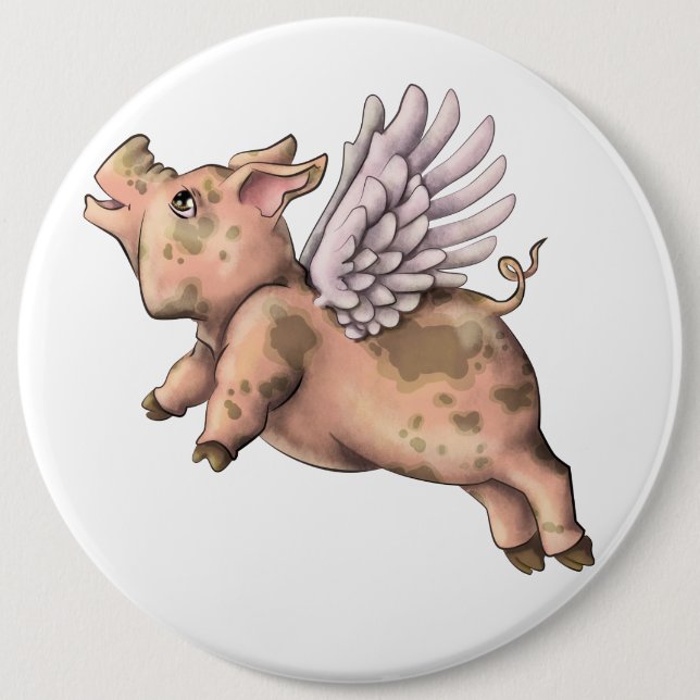 Schweine Fly Button (Vorderseite)