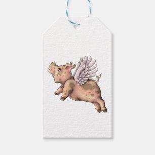 Schweine Fly Geschenkanhänger