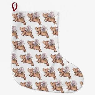 Schweine Fly Großer Weihnachtsstrumpf