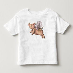 Schweine Fly Kleinkind T-shirt