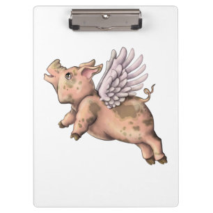 Schweine Fly Klemmbrett