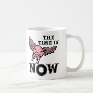 Schweine Fly Now Funny Mug Kaffeetasse