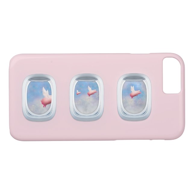 Schweine Fly Past Airplane Windows Case-Mate iPhone Hülle (Rückseite (Horizontal))