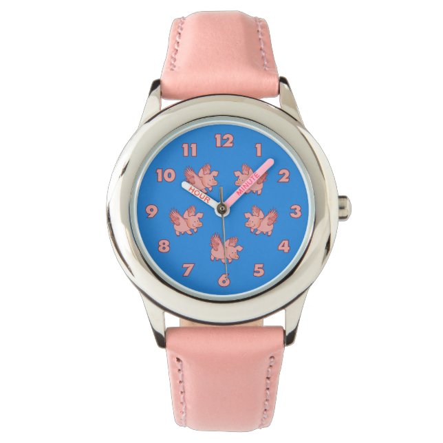 Schweine Fly-Uhren Armbanduhr (Vorderseite)