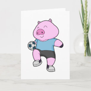 Schweine-Fußballspieler Fußball Karte