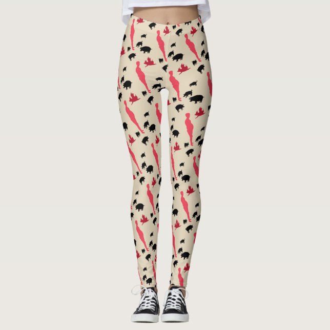 Schweine Himmel Leggings (Vorderseite)
