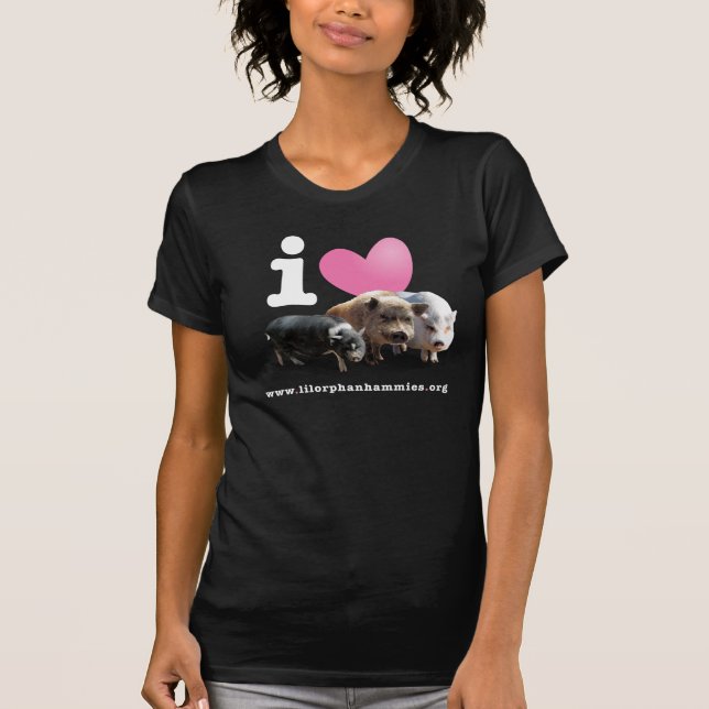 Schweine I <3 T-Shirt (Vorderseite)