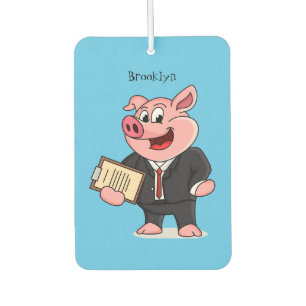 Schweine im geschäftlichen Anzug Cartoon Autolufterfrischer