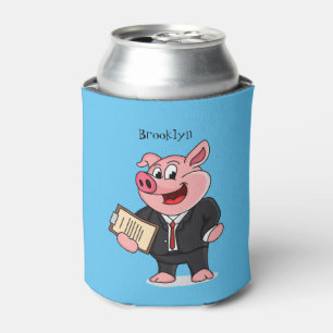 Schweine im geschäftlichen Anzug Cartoon Dosenkühler