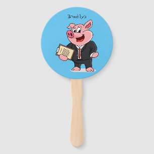 Schweine im geschäftlichen Anzug Cartoon Fächer