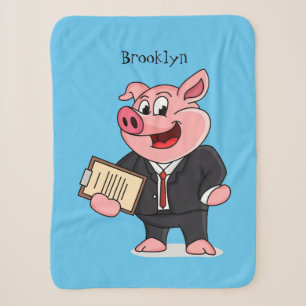 Schweine im geschäftlichen Anzug Cartoon Sherpadecke