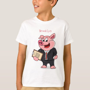 Schweine im geschäftlichen Anzug Cartoon T-Shirt