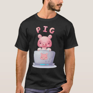 Schweine in einem Cup Niedliche Schweine Schweine  T-Shirt