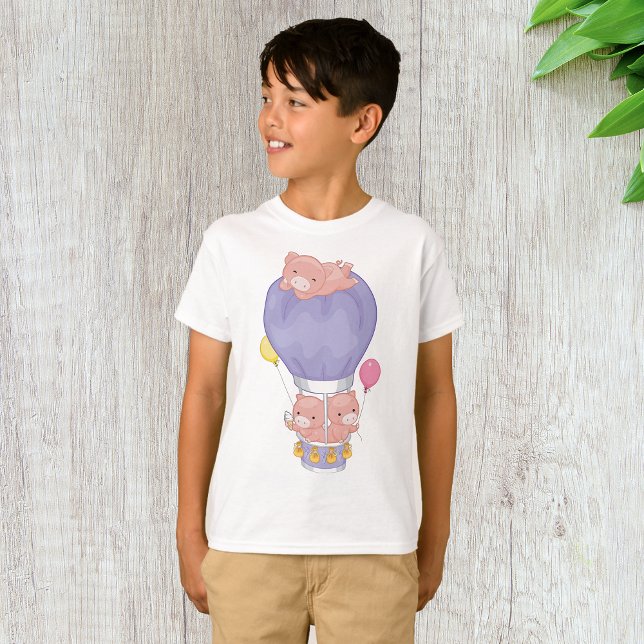 Schweine in einem Heißluftballon T-Shirt (Von Creator hochgeladen)