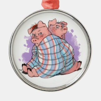 Schweine in einer umfassenden Verzierung Ornament Aus Metall