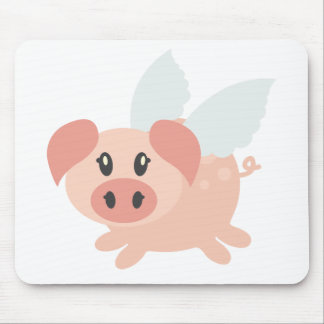 Schweine konnten Mäusematte fliegen Mousepad
