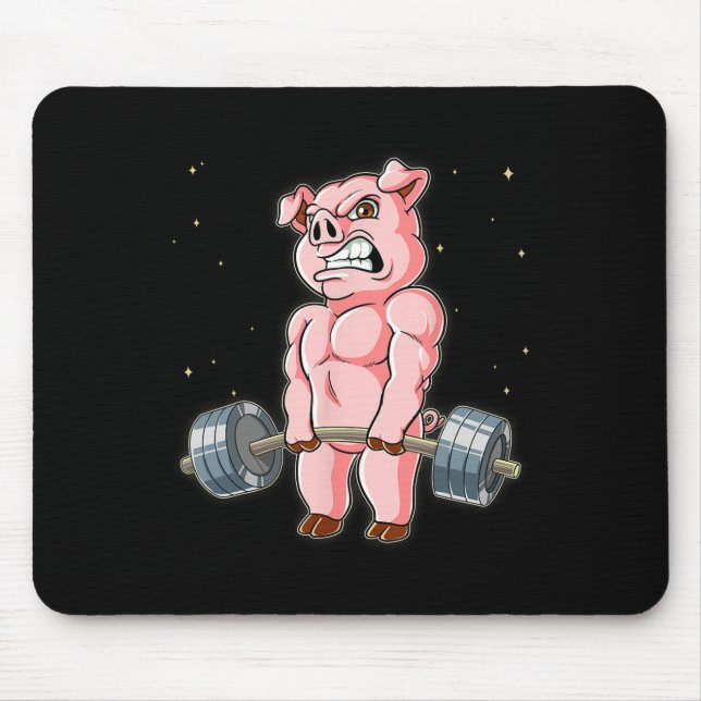Schweine-Körpergewicht-Fortbildung Mousepad (Vorne)