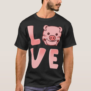 Schweine Liebe Bauer Landwirtschaft Valentine Gesc T-Shirt