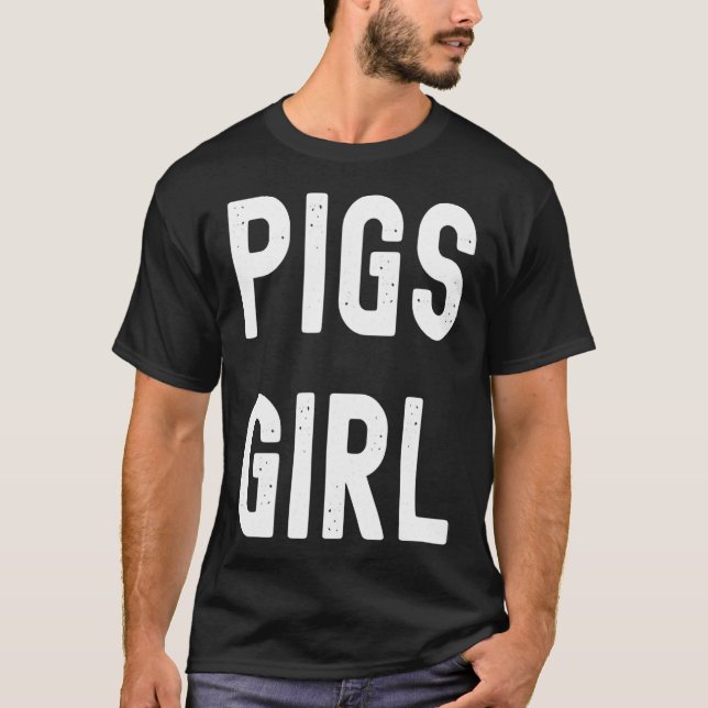 Schweine-Mädchen T-Shirt (Vorderseite)