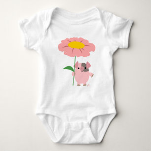 Schweine mit einem Geschenk (Mädchen) Säugling Str Baby Strampler