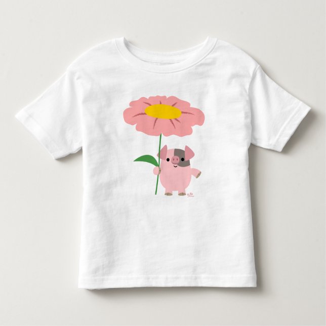 Schweine mit Geschenk (pink) Kinder T - Shirt (Vorderseite)