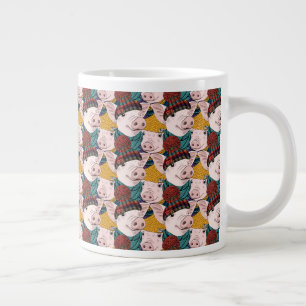 Schweine mit Hasenmuster Jumbo-Tasse