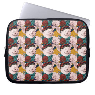 Schweine mit Hut-Muster Laptopschutzhülle