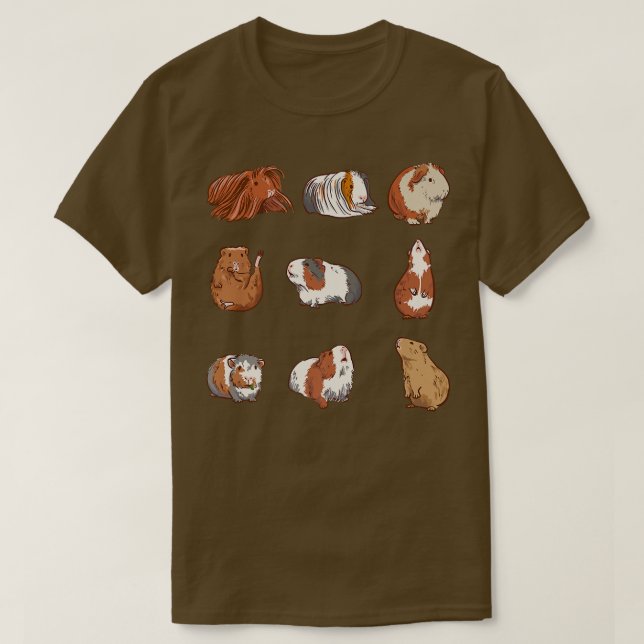 Schweine mit niedlicher Guinea für Besitzer von Gu T-Shirt (Design vorne)