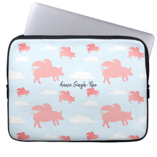Schweine mit Whimsikaler Schweine Laptopschutzhülle