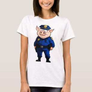 Schweine Polizei / Polizistin Schwein T-Shirt