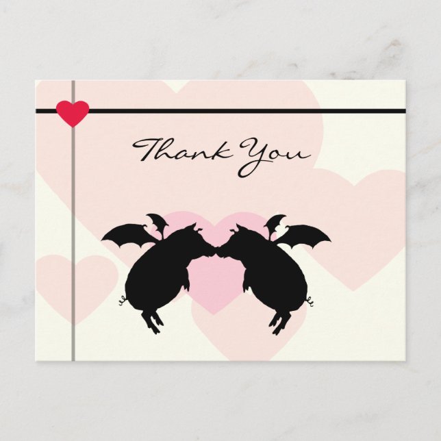 Schweine Postkarte (Vorderseite)