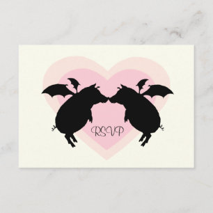 Schweine RSVP Karte