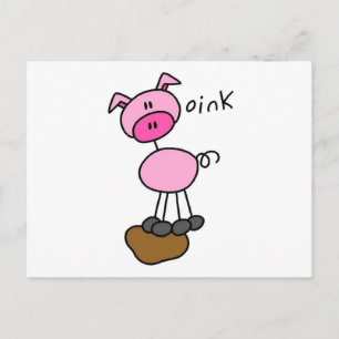 Schweine sagen Oink T-Shirts und Geschenke Postkarte