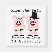Schweine Save the Date Hochzeitsankündigung