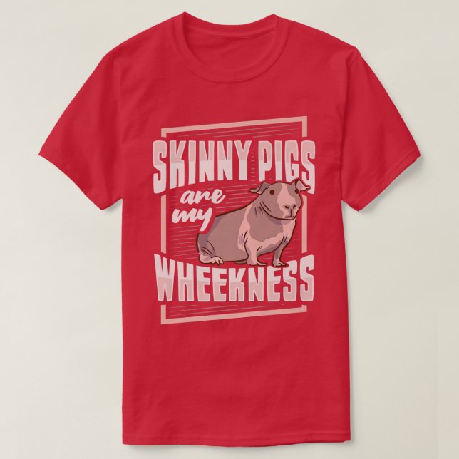 Schweine-Schweine-Raddesign für eine Guinea T-Shirt (Design vorne)