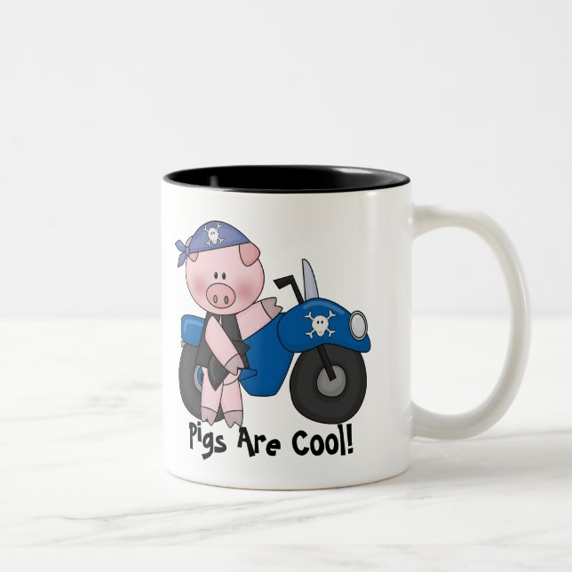 Schweine sind cool zweifarbige tasse (Rechts)