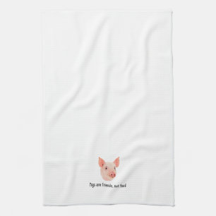 Schweine sind Freunde, nicht Nahrungsmittelentwurf Küchentuch