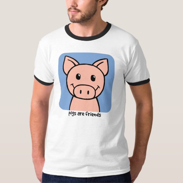 Schweine sind Freunde T-Shirt (Vorderseite)