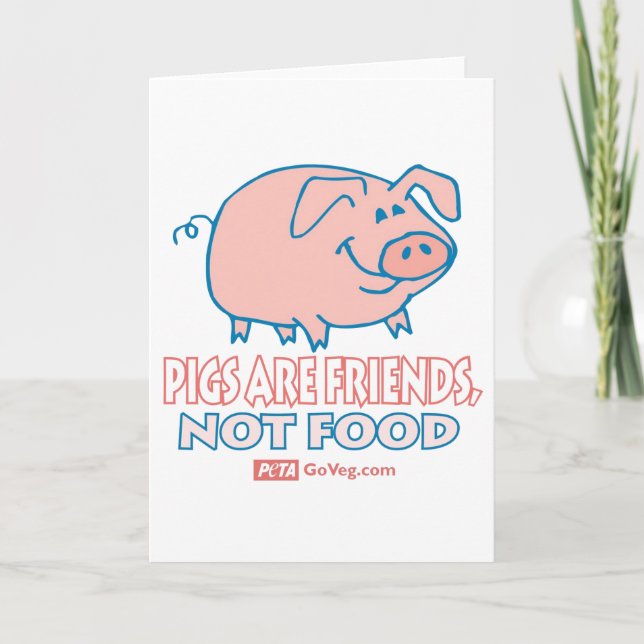 Schweine sind Freundschaftskarte Karte (Vorderseite)