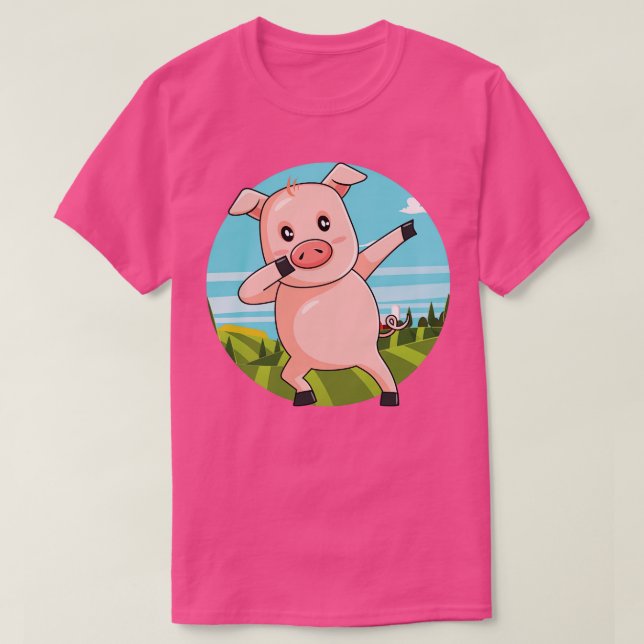 Schweine-Tanzfarm Pink Pink Piglet (1) T-Shirt (Design vorne)