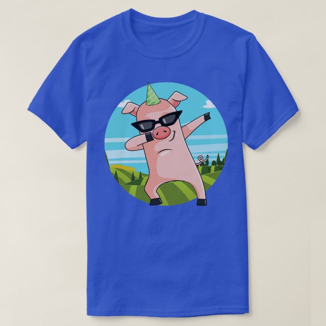 Schweine-Tanzfarm Pink Pink Piglet (2) T-Shirt (Design vorne)