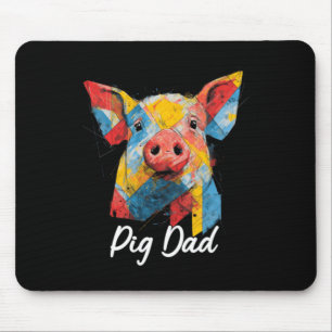 Schweine Tierliebhaber Männer Frauen Vintage Vater Mousepad